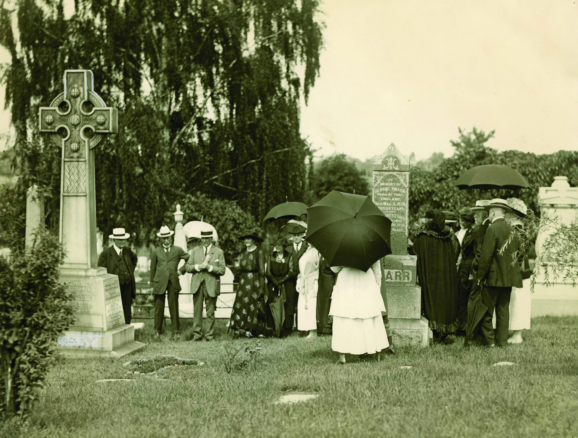 A 19th century graveside funeral